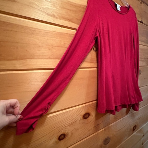 Carmen Marc Valvo Red Relaxed Blouse size M - Picture 4 of 7